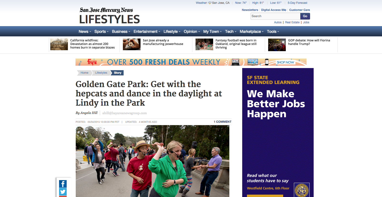 Lindy in the Park in the News!